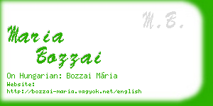maria bozzai business card