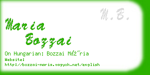 maria bozzai business card